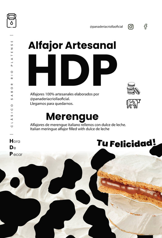 Alfajor artesanal HDP Merengue X6